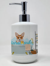 Load image into Gallery viewer, Red Pembroke Corgi Ceramic Soap Dispenser