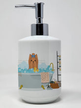 Load image into Gallery viewer, Blue and Tan Full Coat Yorkshire Terrier Ceramic Soap Dispenser