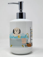 Load image into Gallery viewer, Lowchen in Bathtub Ceramic Soap Dispenser