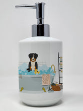 Load image into Gallery viewer, Appenzeller Sennenhund in Bathtub Ceramic Soap Dispenser
