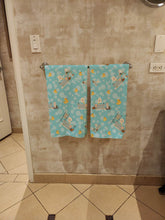 Load image into Gallery viewer, Bichon Frise in Bathtub Bath Towel Large