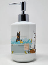 Load image into Gallery viewer, Beauce Shepherd Dog in Bathtub Ceramic Soap Dispenser