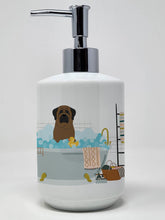 Load image into Gallery viewer, Bullmastiff in Bathtub Ceramic Soap Dispenser