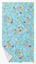 Load image into Gallery viewer, Fawn English Bulldog in Bathtub Bath Towel Large