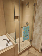 Load image into Gallery viewer, Black Tan Dachshund in Bathtub Bath Towel Large