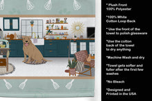 Load image into Gallery viewer, Fawn Pit Bull Terrier in the Kitchen Kitchen Towel