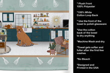 Load image into Gallery viewer, Red Pit Bull Terrier in the Kitchen Kitchen Towel