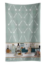 Load image into Gallery viewer, Lemon and White Tricolor Basset Hound in the Kitchen Kitchen Towel