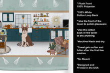 Load image into Gallery viewer, Red Boston Terrier in the Kitchen Kitchen Towel
