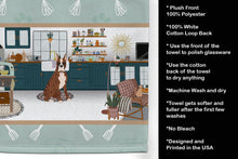 Load image into Gallery viewer, Red Brindle Boxer in the Kitchen Kitchen Towel
