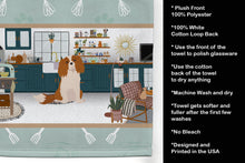 Load image into Gallery viewer, Blenheim Cavalier Spaniel in the Kitchen Kitchen Towel