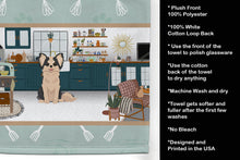 Load image into Gallery viewer, Longhaired Black and White #2 Chihuahua in the Kitchen Kitchen Towel