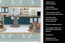 Load image into Gallery viewer, Blue and Tan Chihuahua in the Kitchen Kitchen Towel