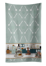 Load image into Gallery viewer, Natural Ear Red and Tan Doberman Pinscher in the Kitchen Kitchen Towel
