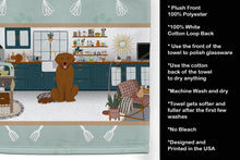 Load image into Gallery viewer, Mahogany Golden Retriever in the Kitchen Kitchen Towel