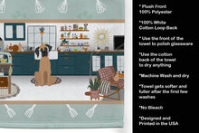 Load image into Gallery viewer, Fawn Great Dane in the Kitchen Kitchen Towel