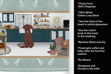 Load image into Gallery viewer, Chocolate Labrador Retriever in the Kitchen Kitchen Towel