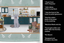 Load image into Gallery viewer, Silver Labrador Retriever in the Kitchen Kitchen Towel