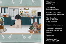 Load image into Gallery viewer, Landseer Newfoundland in the Kitchen Kitchen Towel