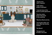 Load image into Gallery viewer, Tricolor Papillon in the Kitchen Kitchen Towel