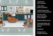 Load image into Gallery viewer, Red Pekingese in the Kitchen Kitchen Towel