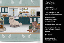 Load image into Gallery viewer, White Pekingese in the Kitchen Kitchen Towel