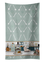 Load image into Gallery viewer, White Pekingese in the Kitchen Kitchen Towel