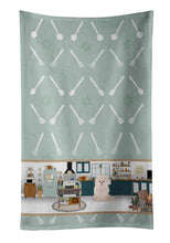 Load image into Gallery viewer, White Pomeranian in the Kitchen Kitchen Towel