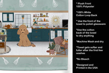 Load image into Gallery viewer, Toy Apricot Poodle in the Kitchen Kitchen Towel