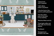 Load image into Gallery viewer, Grey Siberian Husky in the Kitchen Kitchen Towel