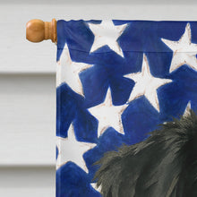 Load image into Gallery viewer, Black Australian Shepherd American Flag House Flag