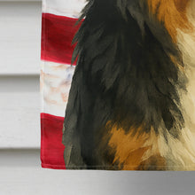 Load image into Gallery viewer, Black Australian Shepherd American Flag House Flag