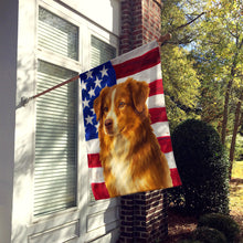 Load image into Gallery viewer, Red Australian Shepherd American Flag House Flag