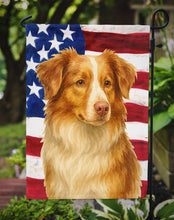 Load image into Gallery viewer, Red Merle Australian Shepherd American Flag Garden Flag
