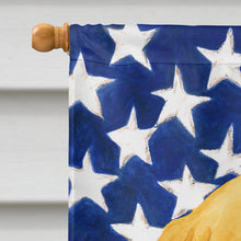 Load image into Gallery viewer, Lemon and White Beagle American Flag House Flag