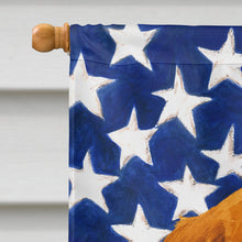 Load image into Gallery viewer, Red and White Beagle American Flag House Flag