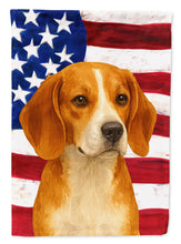 Load image into Gallery viewer, Red and White Beagle American Flag House Flag