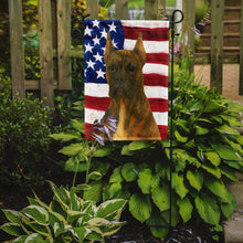 Load image into Gallery viewer, Brindle Cropped Boxer American Flag Garden Flag