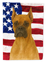 Load image into Gallery viewer, Fawn Cropped Boxer American Flag House Flag