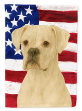 Load image into Gallery viewer, White Boxer American Flag House Flag
