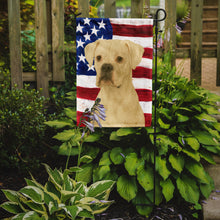 Load image into Gallery viewer, White Boxer American Flag Garden Flag