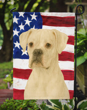 Load image into Gallery viewer, White Boxer American Flag Garden Flag