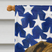 Load image into Gallery viewer, Brindle English Bulldog American Flag House Flag