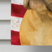 Load image into Gallery viewer, Fawn English Bulldog American Flag House Flag