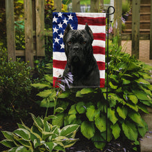 Load image into Gallery viewer, Black Cane Corso American Flag Garden Flag