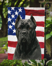 Load image into Gallery viewer, Black Cane Corso American Flag Garden Flag