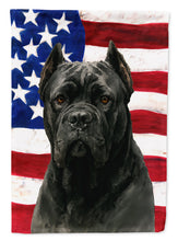 Load image into Gallery viewer, Black Cane Corso American Flag Garden Flag