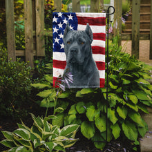 Load image into Gallery viewer, Blue Cane Corso American Flag Garden Flag