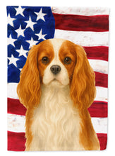 Load image into Gallery viewer, Blenheim Cavalier Spaniel American Flag House Flag