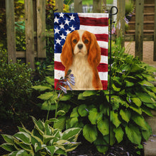 Load image into Gallery viewer, Blenheim Cavalier Spaniel American Flag Garden Flag